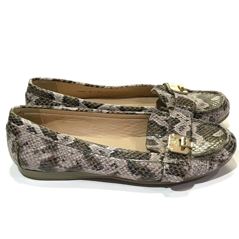 Cole Haan Snakeskin Leather Shoes Loafers Mocs 7 B